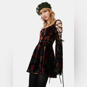 Current Mood - LEAN ON ME VELVET MINI DRESS